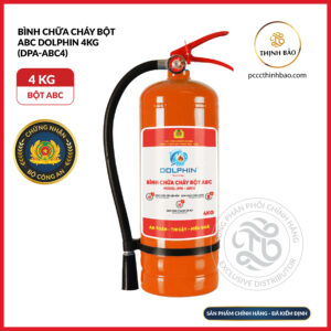 bình chữa cháy Dolphin 4kg, bình chữa cháy bột ABC 4kg, bình chữa cháy DPA-ABC4, bình chữa cháy Dolphin chính hãng, thiết bị PCCC Thịnh Bảo
