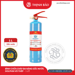 PCCC Thinh Bao - Bình chữa cháy đa năng gốc nước Dolphin vỏ thép – 1 lít