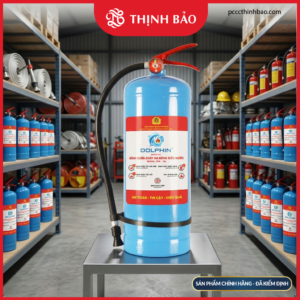 PCCC Thinh Bao - Bình chữa cháy đa năng gốc nước Dolphin vỏ thép – 6.5 lít